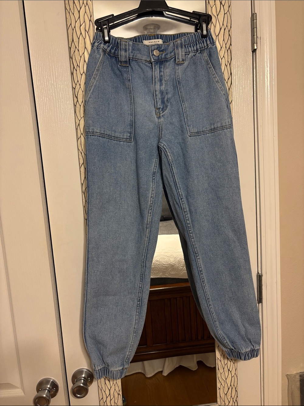 PacSun Light Blue High-Rise Utility Joggers